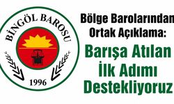 Bölge Barolarından Ortak Açıklama: Barışa Atılan İlk Adımı Destekliyoruz
