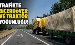 Bingöl'de Hasat Sezonunda Trafikte Biçerdöver ve Traktör Yoğunluğu!