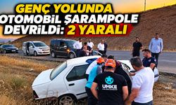 Bingöl-Genç Yolunda Otomobil Şarampole Devrildi: 2 Yaralı