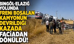 Bingöl Elazığ Yolunda Kamyon Devrildi!