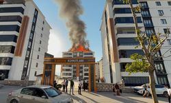 Çaydaçıra'daki Sitenin Çatısında Korkutan Yangın!