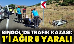 Bingöl’de Trafik Kazası: 1’i Ağır 6 Yaralı