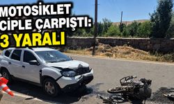 Bingöl'de Motosikletle Cip Çarpıştı: 3 Yaralı