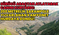 Bingöl'de 200 Metrelik Şarampole Yuvarlandı: Kamyonet Sürücüsü Sağ Kurtuldu