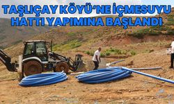 Karlıova'nın Taşlıçay Köyü'nde İçmesuyu Hattı Çalışması Başlatıldı