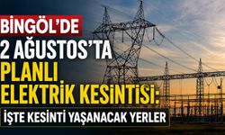 Bingöl'de 2 Ağustos'ta Planlı Elektrik Kesintisi: İşte Kesinti Yaşanacak Yerler