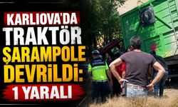 Karlıova’da Traktör Şarampole Devrildi: 1 Yaralı
