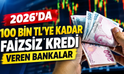 2026’da 100 Bin TL’ye Kadar Faizsiz Kredi Veren Bankalar!