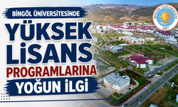 Bingöl Üniversitesinde Yüksek Lisans Programlarına Yoğun İlgi