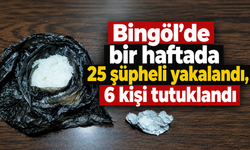 Bingöl’de bir haftada 25 şüpheli yakalandı, 6 kişi tutuklandı