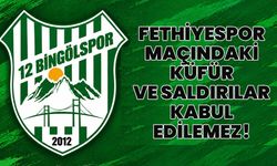 12 Bingölspor Kulübü: Fethiyespor Maçındaki Küfür ve Saldırılar Kabullenilemez!