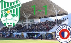 12 Bingölspor, Deplasmanda Berabere Kaldı