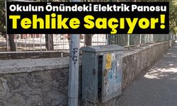 Okulun Önündeki Elektrik Panosu Tehlike Saçıyor!