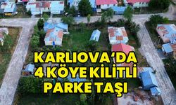 Karlıova'da 4 Köyde Kilitli Parke Taş Çalışması