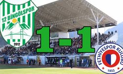 12 Bingölspor, Deplasmanda Berabere Kaldı