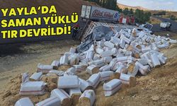 Bingöl’de Saman Yüklü Tır Devrildi: Faciadan Dönüldü!