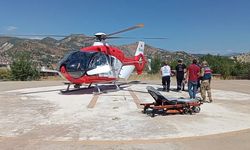 Tunceli'de El Parmakları Kopan Yaralı için Ambulans Helikopter Havalandı