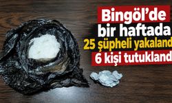 Bingöl’de bir haftada 25 şüpheli yakalandı, 6 kişi tutuklandı