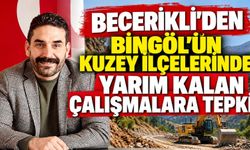 Becerikli ’den Bingöl’ün Kuzey İlçelerinde Yarım Kalan Çalışmalara Tepki
