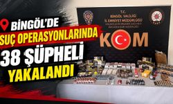 Bingöl’de suç operasyonlarında 38 şüpheli yakalandı