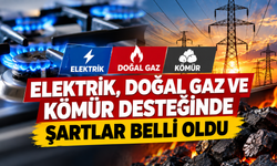Elektrik, Doğal Gaz ve Kömür Desteğinde Şartlar Belli Oldu