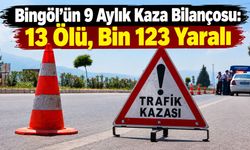 Bingöl’ün 9 Aylık Kaza Bilançosu: 13 Ölü, Bin 123 Yaralı