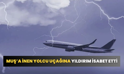 Muş’a İnen Yolcu Uçağına Yıldırım İsabet Etti