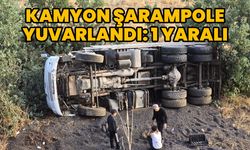 Bingöl'de Kamyon Şarampole Yuvarlandı: 1 Yaralı