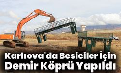 Karlıova'da Besiciler İçin Demir Köprü Yapıldı