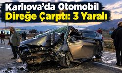 Karlıova’da Otomobil Direğe Çarptı: 3 Yaralı