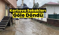 Karlıova'da Sokaklar Göle Döndü