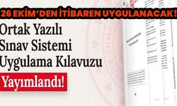 OYSS Uygulama Kılavuzu Yayımlandı: 26 Ekim'den İtibaren Uygulanacak