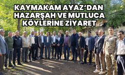 Kaymakamdan Hazarşah ve Mutluca Köylerine Ziyaret