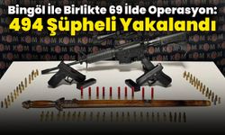 Bingöl İle Birlikte 69 İlde Operasyon: 494 Şüpheli Yakalandı