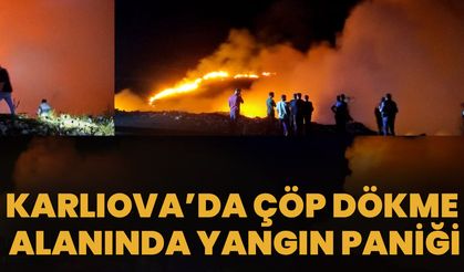 Karlıova’da Çöp Dökme Alanında Yangın Paniği