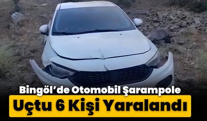 Bingöl’de Otomobil Şarampole Uçtu, 6 Kişi Yaralandı