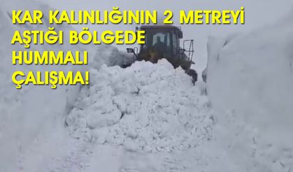 Bingöl'de Kar Kalınlığının 2 Metreyi Aştığı Bölgede Karla Mücadele