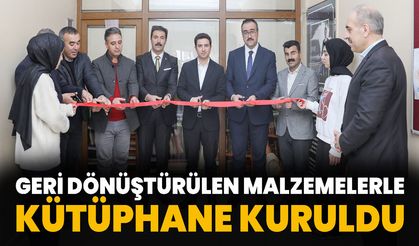 Bingöl'ün İlçesinde Geri Dönüştürülen Malzemelerle Kütüphane Kuruldu