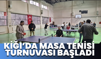 Kiğı’da Masa Tenisi Turnuvası Başladı