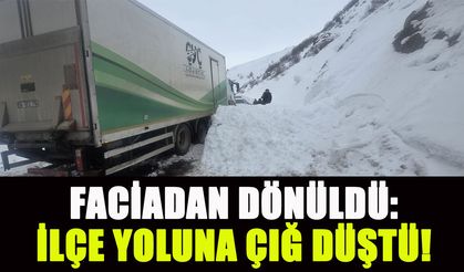 Bingöl'ün İki İlçesini Bağlayan Yola Çığ Düştü