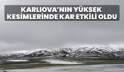 Karlıova’nın Yüksek Kesimlerinde Kar Etkili Oldu
