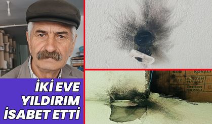 Bingöl’de İki Eve Yıldırım İsabet Etti, Faciadan Dönüldü!