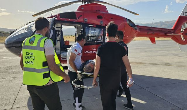 Bingöl'deki Hasta Helikopterle Elazığ'a Sevkedildi