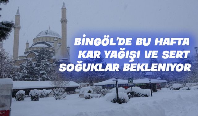 Bingöl’de Bu Hafta Kar Yağışı ve Sert Soğuklar Bekleniyor