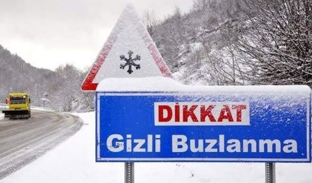 Valilikten Uyarı: Buzlanmaya Karşı Dikkat!