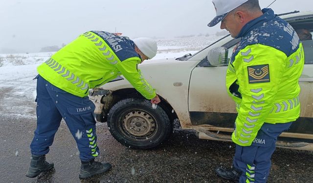 Bingöl'de Kış Lastiği Denetimi Yapıldı