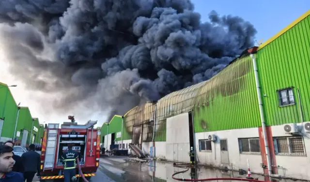 Adana'da Geri Dönüşüm Tesisinde Yangın Çıktı