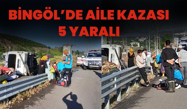 Bingöl’de Aile Kazası: 5 Yaralı