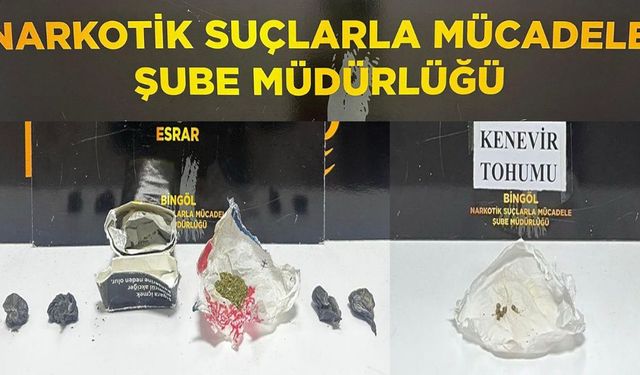 Bingöl'de Narkotik ve Asayiş Operasyonları: 4 Şüpheli Yakalandı