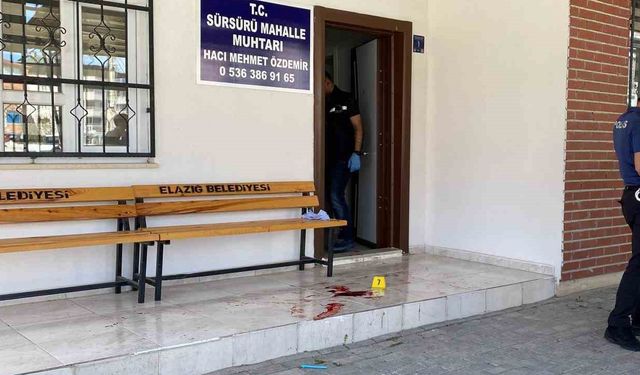Elazığ'da Mahalle Muhtarına Silahlı Saldırı!